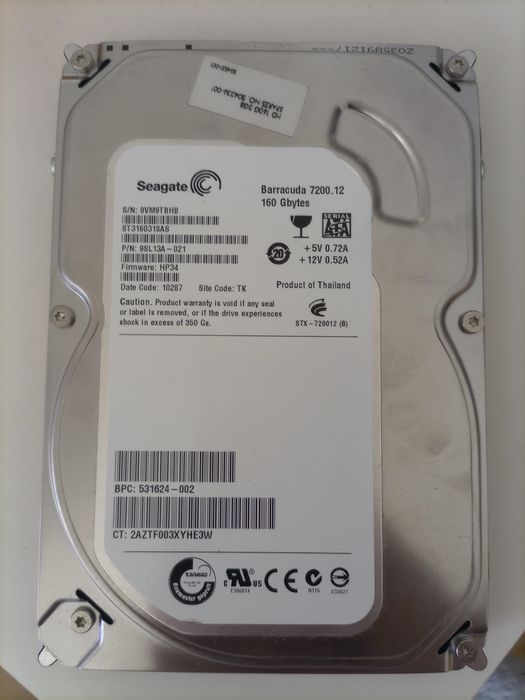 Disco HDD segate 160gb64738332457858120