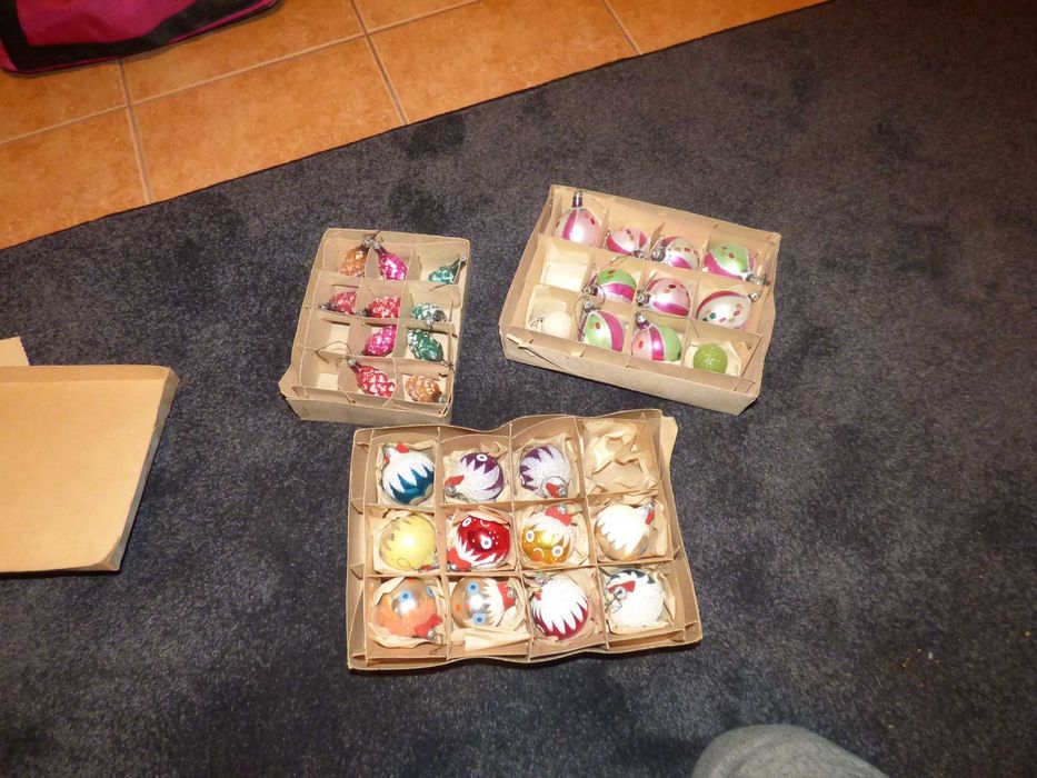 Ozdoby bombki choinkowe PRL