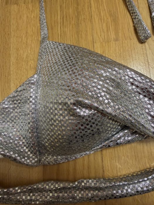 Kostium calzedonia nowy srebrny