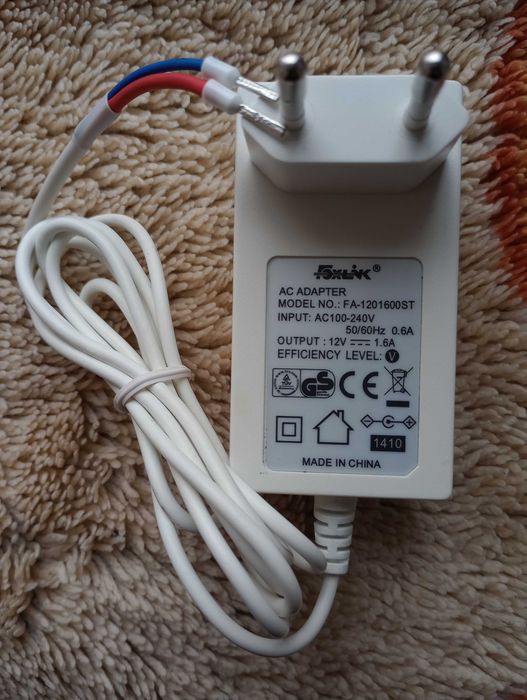 Блок живлення AC ADAPTER Foxlink FA-1201600ST 12V 1.6A