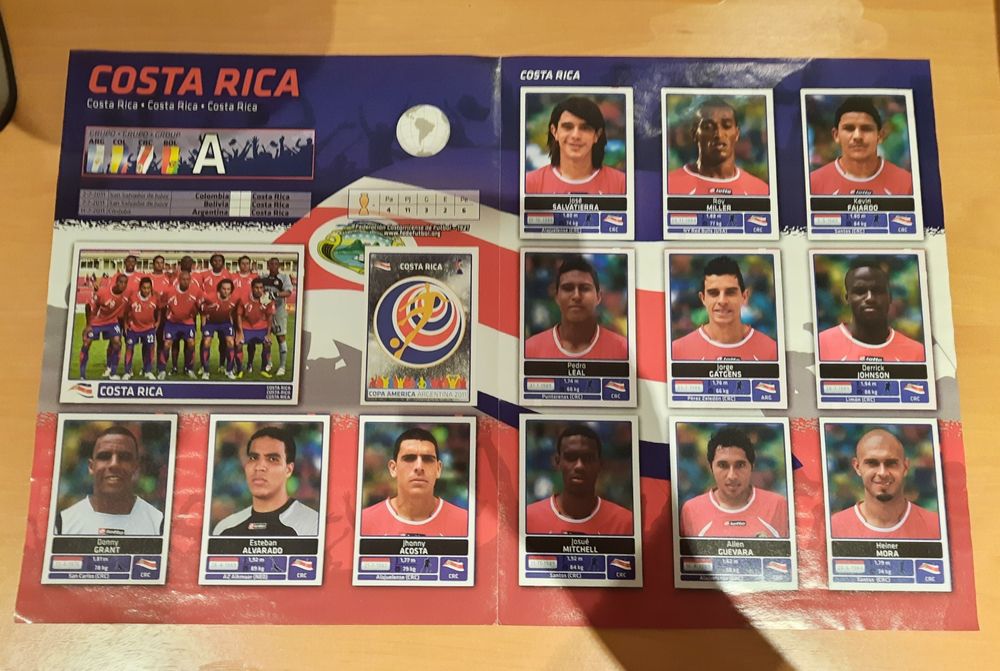 Folha Extra Costa Rica - Copa America 2011 panini