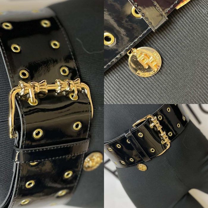 Elegancki pasek złota klamra paparazzi