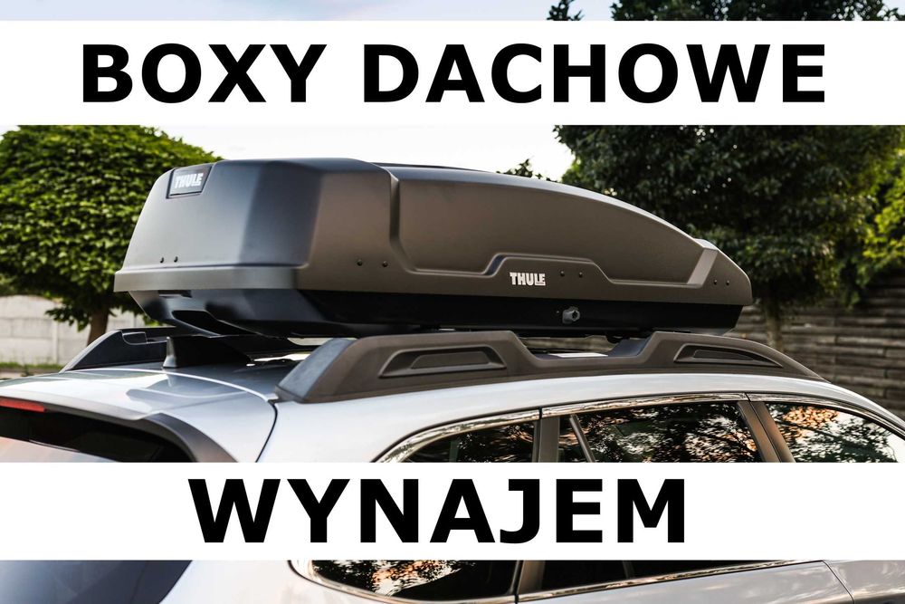 Wynajem box dachowy THULE bagażnik dachowy uchwyt na rowery boks dach