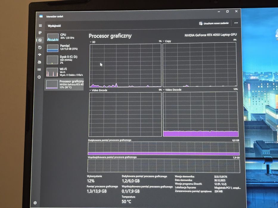 Idealny 144HZ Laptop Gamingowy MSI RTX4050