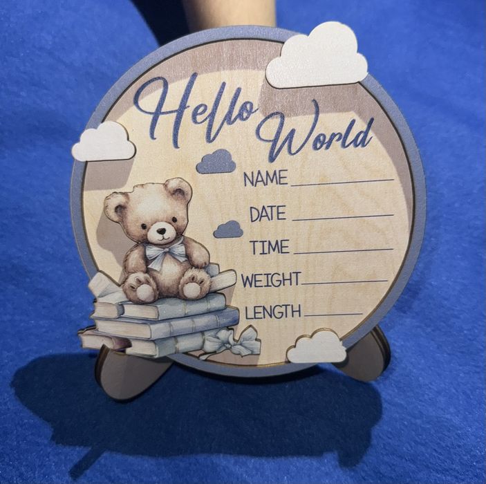 Табличка для фотосессии новорожденного