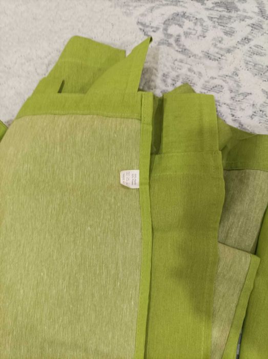 Cortinas com alças - verde