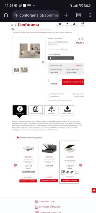 Vendo sommier 150x190