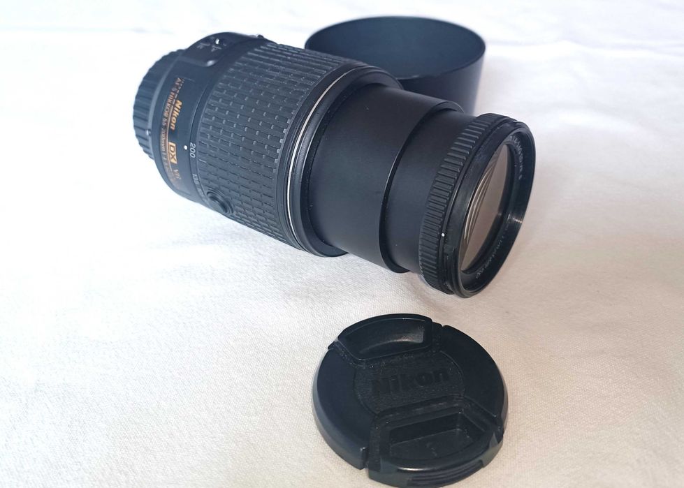 Lente Nikon AF-S 55-200mm VR II objetiva em muito boas condições