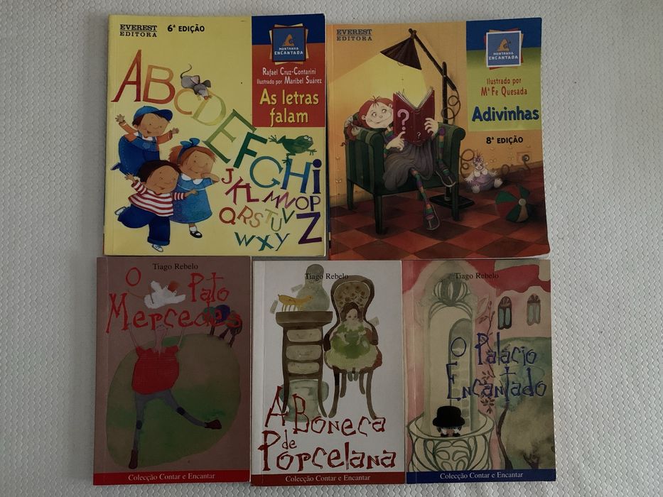 vários livros infantis e juvenis