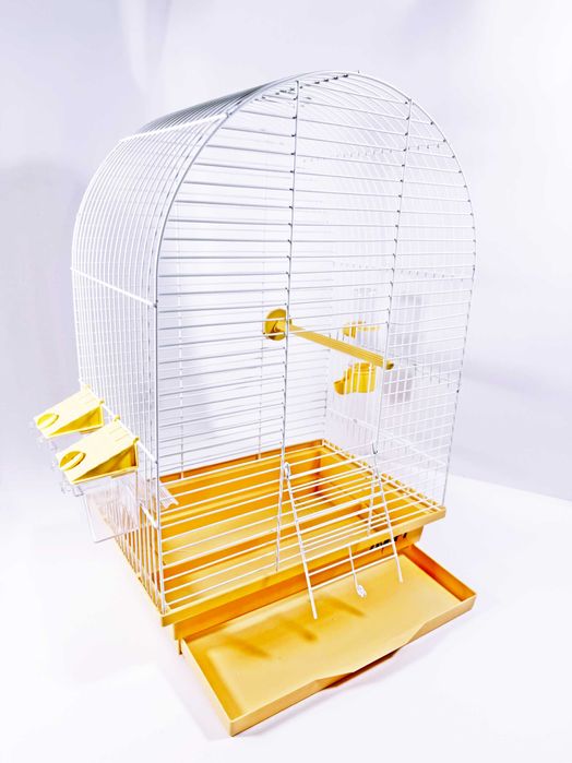 Клетка для птиц "Паверия", с аксессуарами, белый, 50х34х22см.Попугаям!