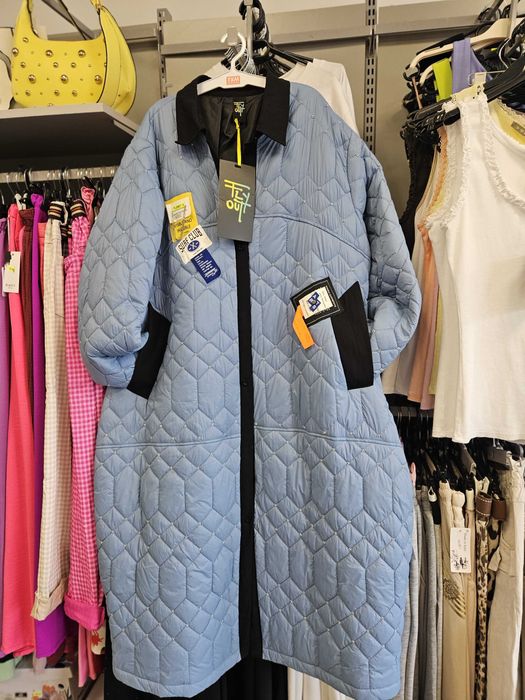 Płaszczyk Fly Out Italy, Plus Size niebieski, lekki !!!