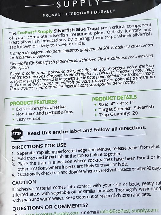 Armadilhas de Cola Não Tóxicas para Insetos (Pack 20)