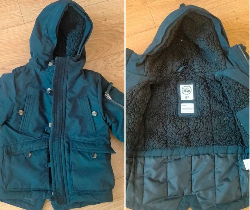 Kurtka zimowa parka chłopięca rozmiar 92