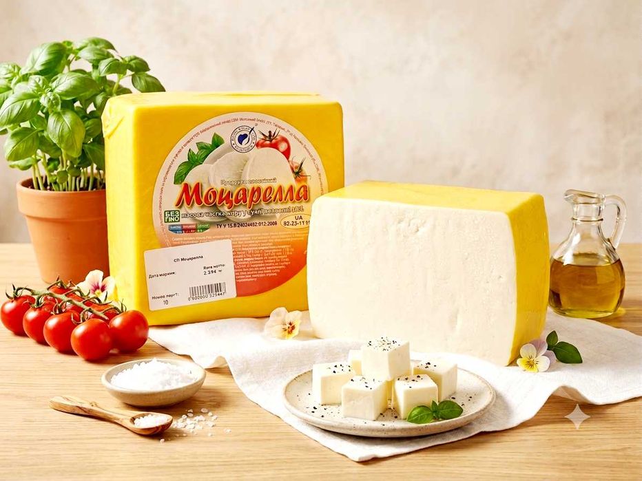 Моцарела брус 50% жирність
