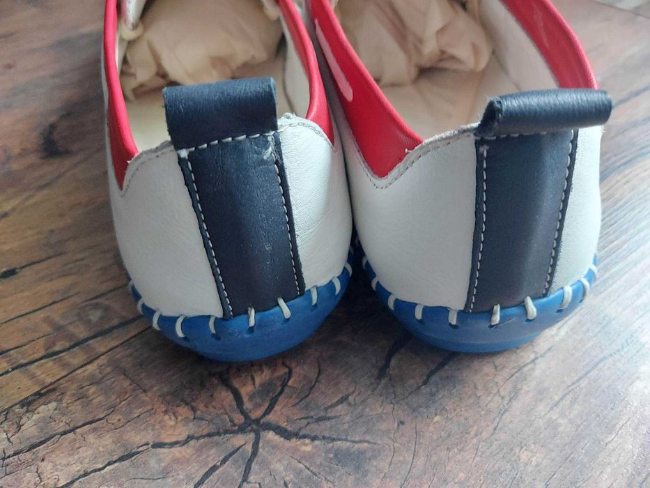Mega WYPRZEDAŻ Buty męskie SKÓRZANE Lanqier Model 38A424 rozmiar 44