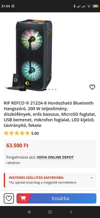 Портативна Bluetooth колонка RIF REFCO ® 2122A-8, потужність 200 Вт, д