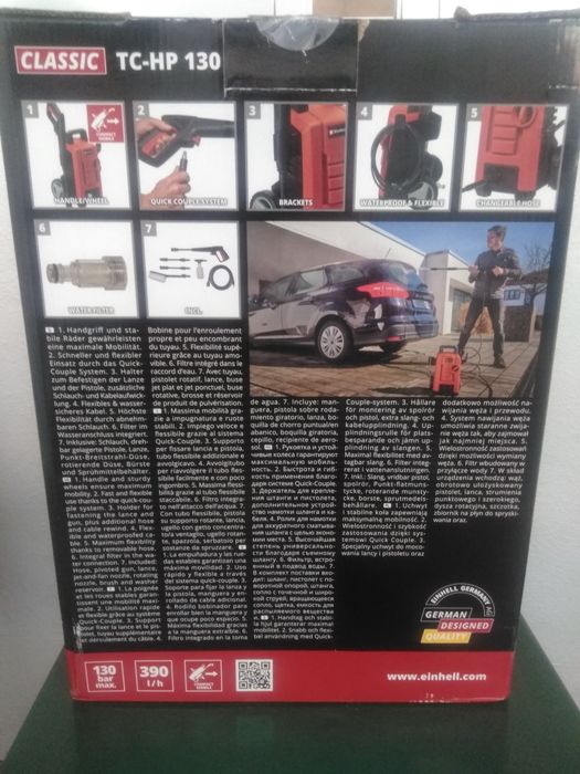 Lavadora de ALTA PRESSÃO, marca EINHELL, modelo CLASSIC TC-HP 130,NOVA