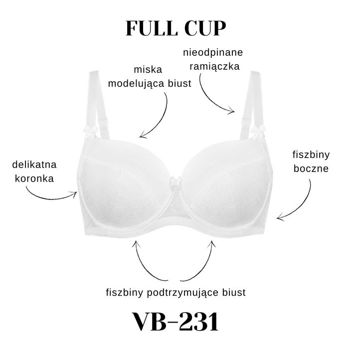 Vena VB-231 Biustonosz 75B Biały