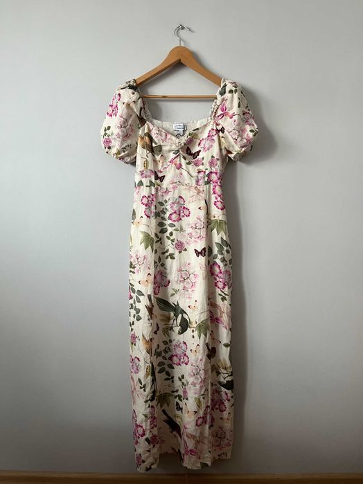 Sukienka & Other Stories Flowy Puff Sleeve Midi Dress rozmiar 34