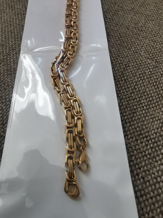 Złoty łańcuszek splot królewski