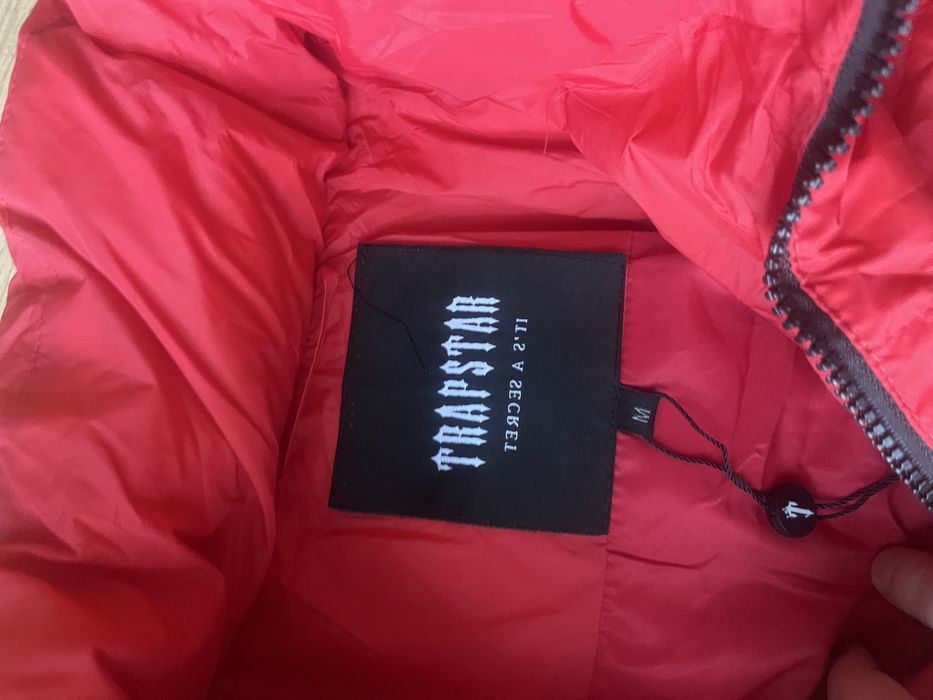 Czerwona kurtka trapstar drill drip winter zimowa