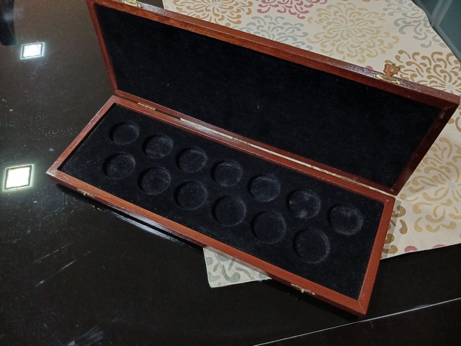 Caixa madeira para moedas