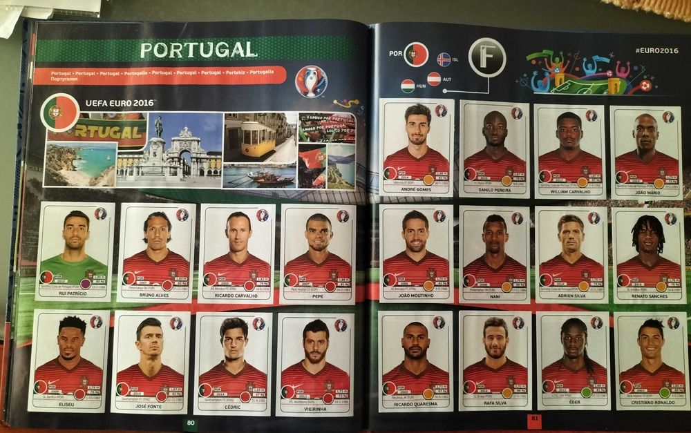 Caderneta de capa dura Euro 2016 completa