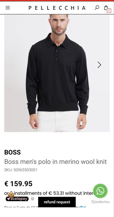 Свитер  Hugo Boss wool merino оригинал