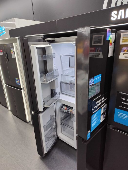 Chłodziarko-zamrażarka Multidoor SAMSUNG RM90F67CECEO Grafitowe szkło Media Markt Olsztyn