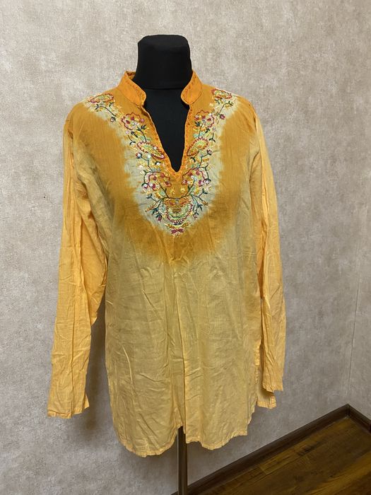 Накидка парео рубашкою на море льон розмір М