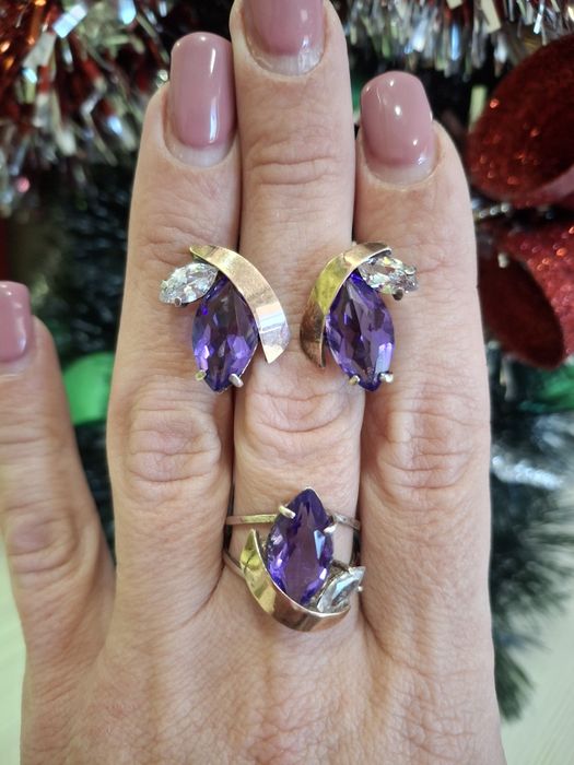 Серебро 925. Кольца и серьги. Натуральные камни.