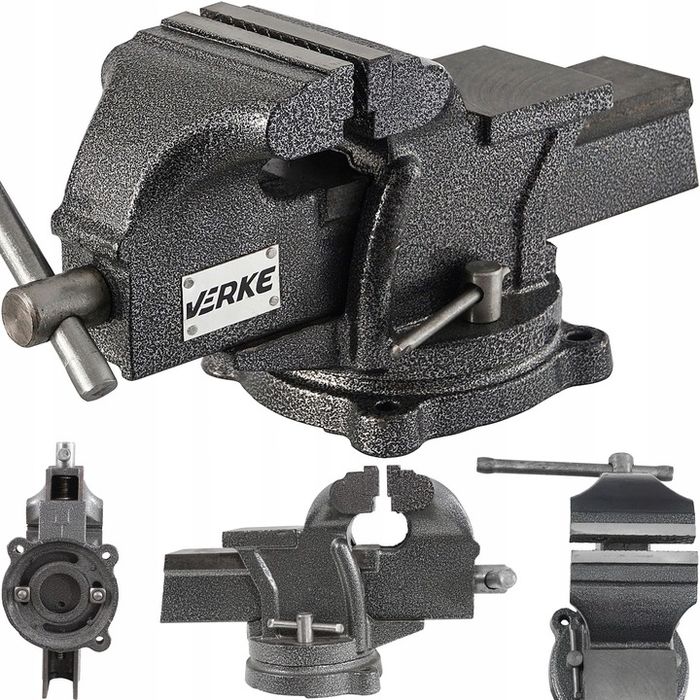 Imadło Ślusarskie Obrotowe Kowadłem Żeliwne 100mm