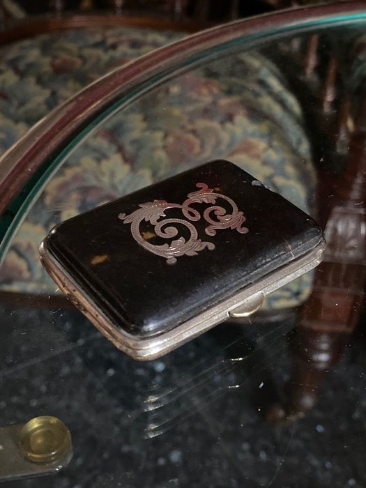 Porta-moedas Napoleão embutidos em prata Séc XIX 6,6 cm