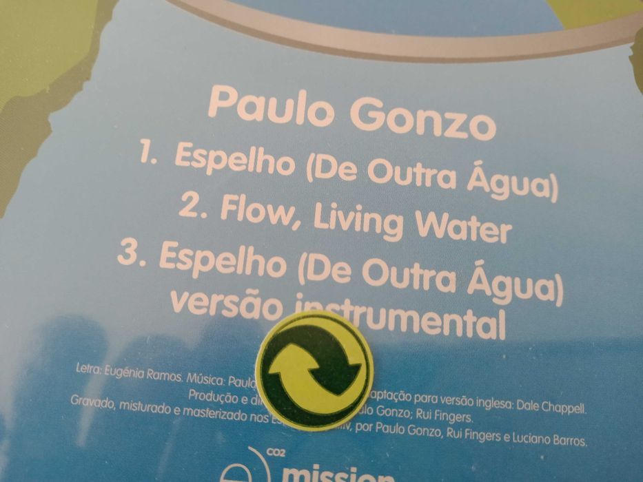 Paulo Gonzo - Espelho (De Outra Água) - CD Single muito raro (EDP)