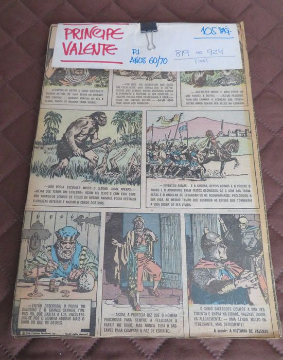 BD - Principe VALENTE/Páginas do Jornal PJ (Anos 60 / 70) - com OFERTA
