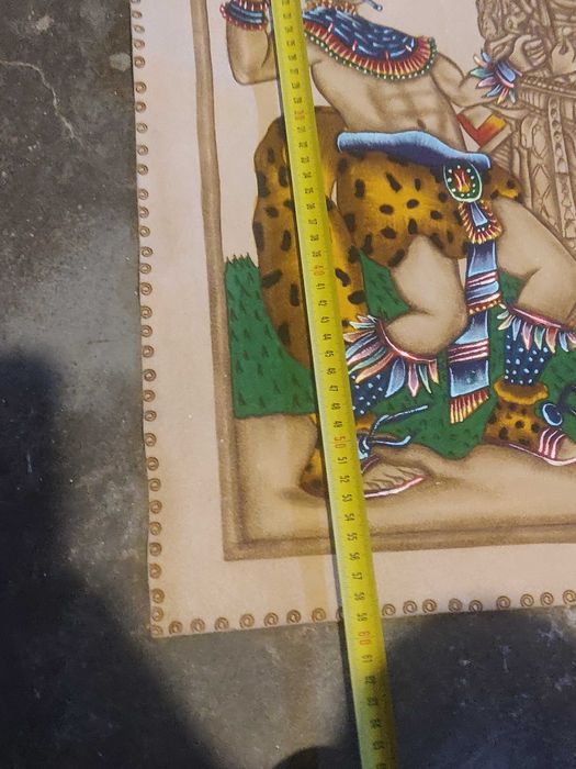 Quadro em pele pintador à mão