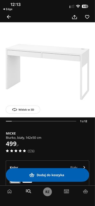 Biurko Micke ikea