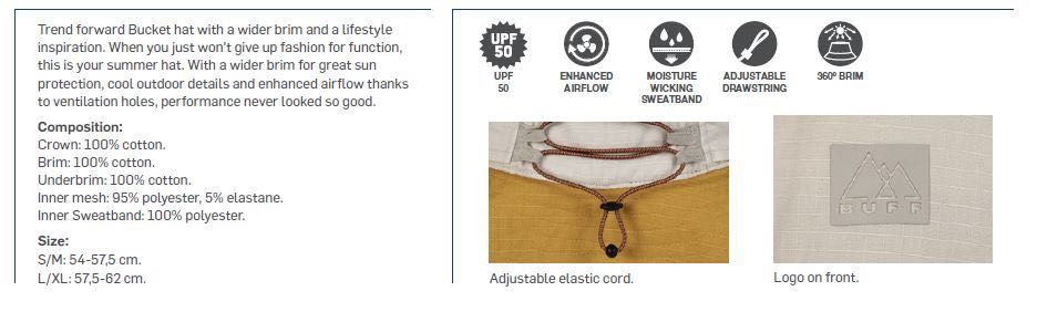 Chapéu Buff tamanho S/M