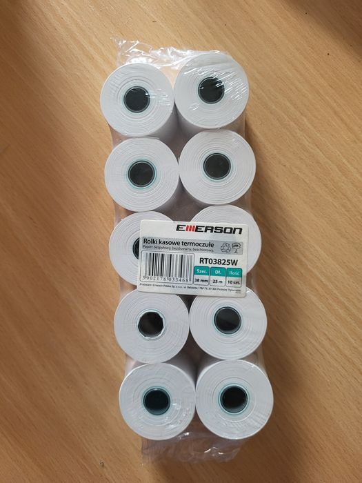 Rolki kasowe termoczułe Emerson 38 mm 25m