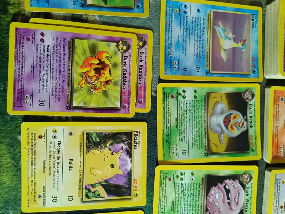 Coleção Pokémon 1° Ed, T.Rocket, Fóssil, Jungle