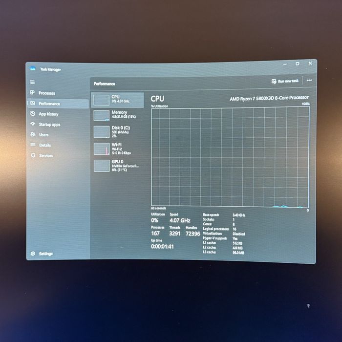 Komputer Gamingowy Ryzen 7 5800X3D + RTX 4070 TI STAN IDEALNY