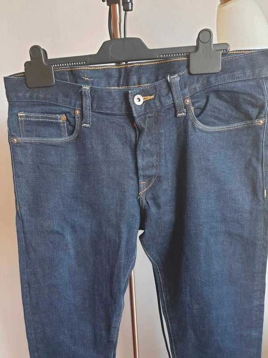 Spodnie jeansowe męskie. Denim, H&M, Slim, 33/34