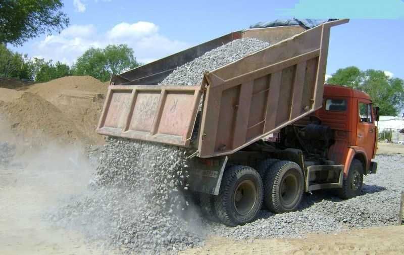 Щебень Отсев Шлак Песок Доставка 5-25тонн.