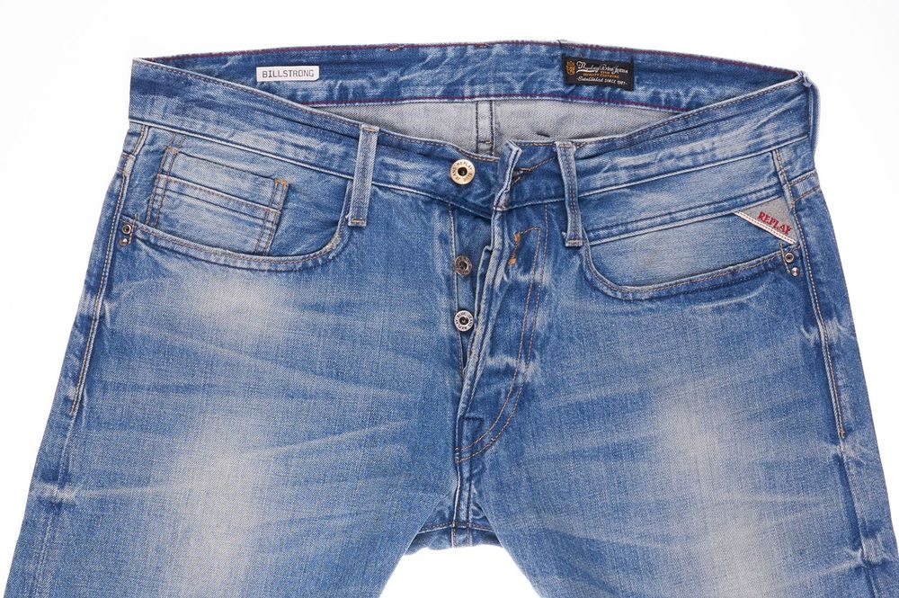 Spodnie Replay Billstrong 36/32 34/32 Męskie Straight Waitom 90CM