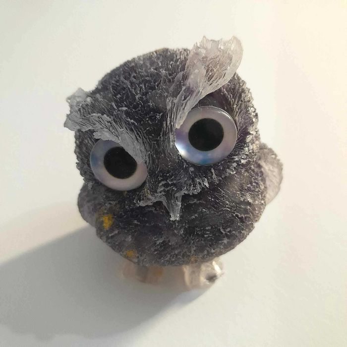Corujas de Resina em pedra semipreciosas