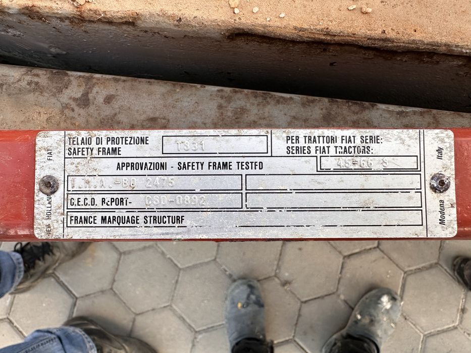 Arco Santo Antonio certificado Frame, estrutura trator fiat agri 45 66