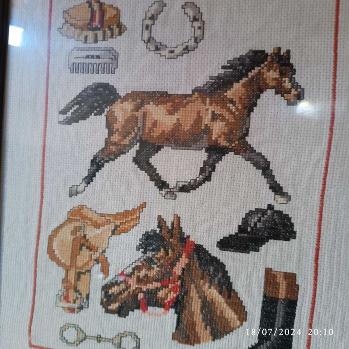 Quadro  bordado ponto cruz