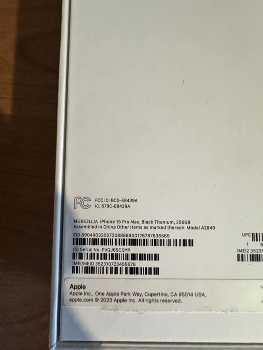 Iphone 15 pro max 256 GB Black