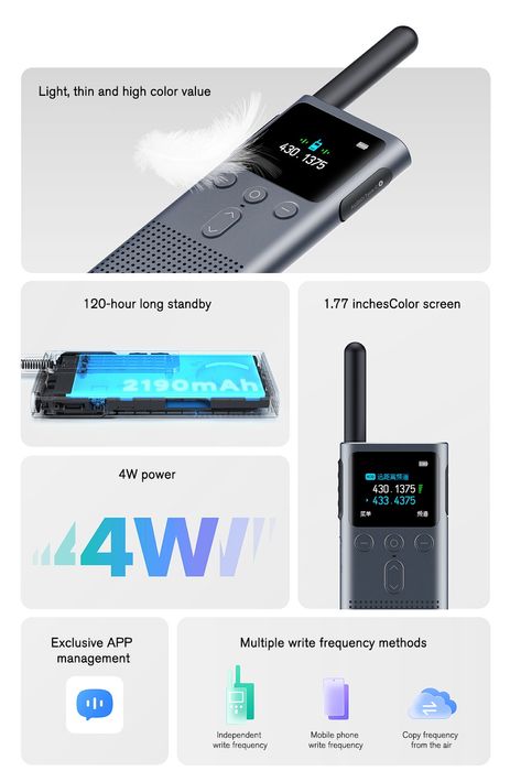 Рация Xiaomi Walkie Talkie 2S Space Gray Original