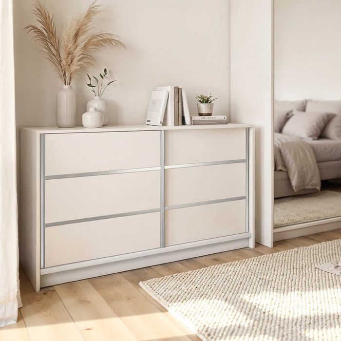 Tania  komoda 120 cm - KASZMIR , BIAŁY , CZARNY , ARTISAN , SZARY,HIT